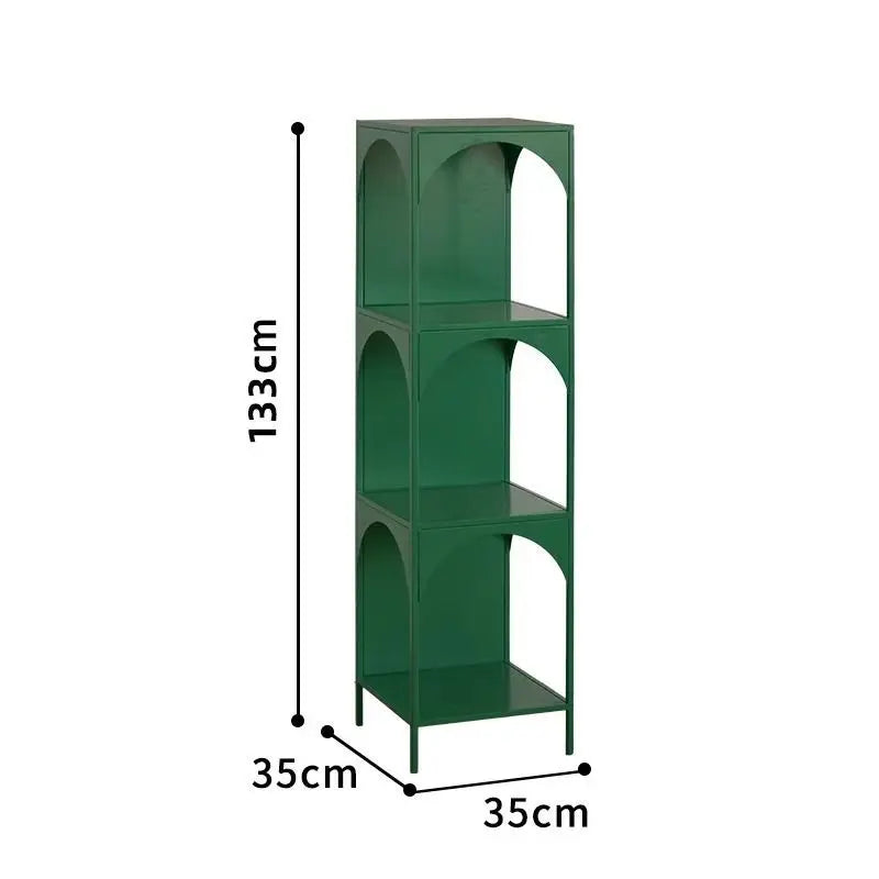 Living Room Storage Racks Organizer for Room Bookshelf Decorations 3-tier Iron Shelf Cabinets Multifunctional Nordic Furniture