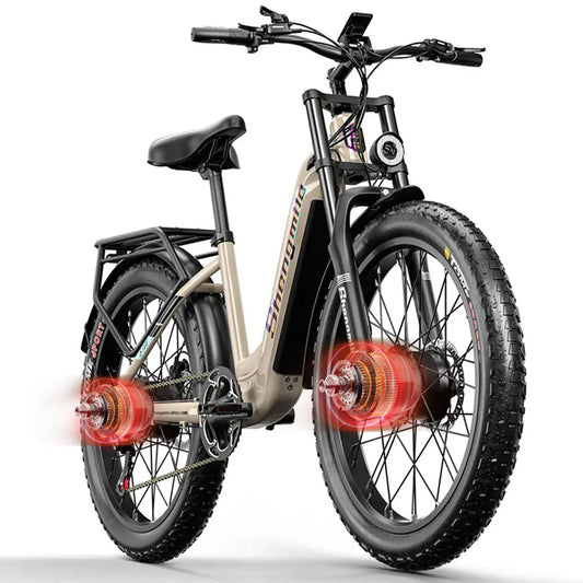 Shengmilo S700 2000W Electric Mountain Bike 26 Inch Fat Tires, 48V17AH Battery, 7 Speed Adult Male E-bike 50kmThree Riding Mode