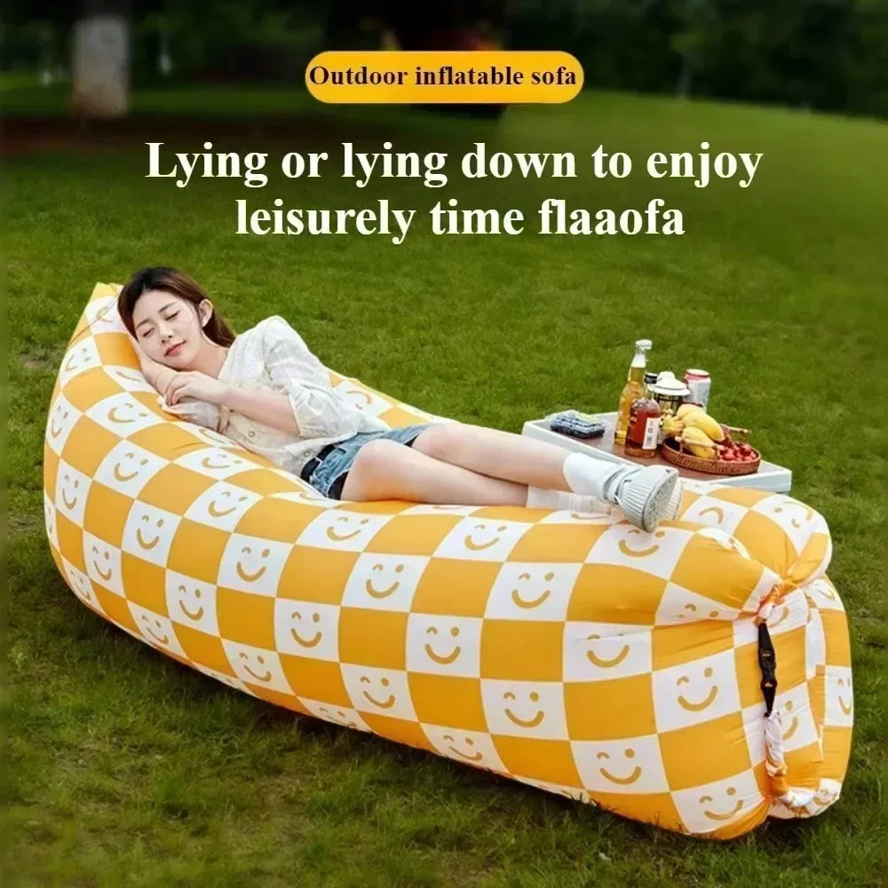 Outdoor Inflatable Sofa Comfortable Camp Picnic Multi Scene Lying Down Sofa Portable Lightweight Lazy Sofa Multifunctional