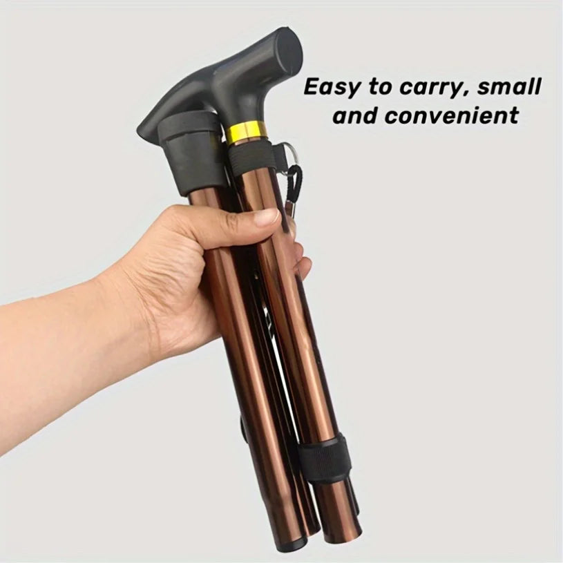 Outdoor Trekking Sticks, Outdoor Folding Trekking Sticks, Mountaineering Auxiliary Supplies, Five-Section Telescopic Trekking Sticks, Elderly Crutches, Walking Sticks, Travel Crutches