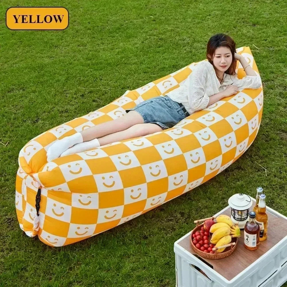 Outdoor Inflatable Sofa Comfortable Camp Picnic Multi Scene Lying Down Sofa Portable Lightweight Lazy Sofa Multifunctional