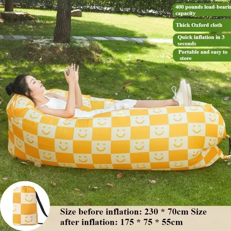 Outdoor Inflatable Sofa Comfortable Camp Picnic Multi Scene Lying Down Sofa Portable Lightweight Lazy Sofa Multifunctional
