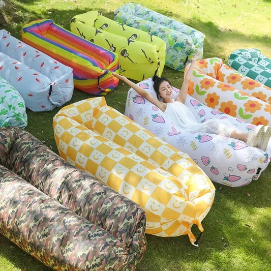 Outdoor Inflatable Sofa Comfortable Camp Picnic Multi Scene Lying Down Sofa Portable Lightweight Lazy Sofa Multifunctional
