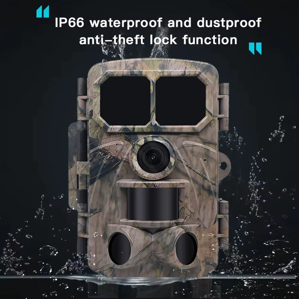 Hunting Camera IP66 Waterproof WiFi/Bluetooth Connection Program Control Hunting Camera Video Recording 0.2 Second Trigger Speed