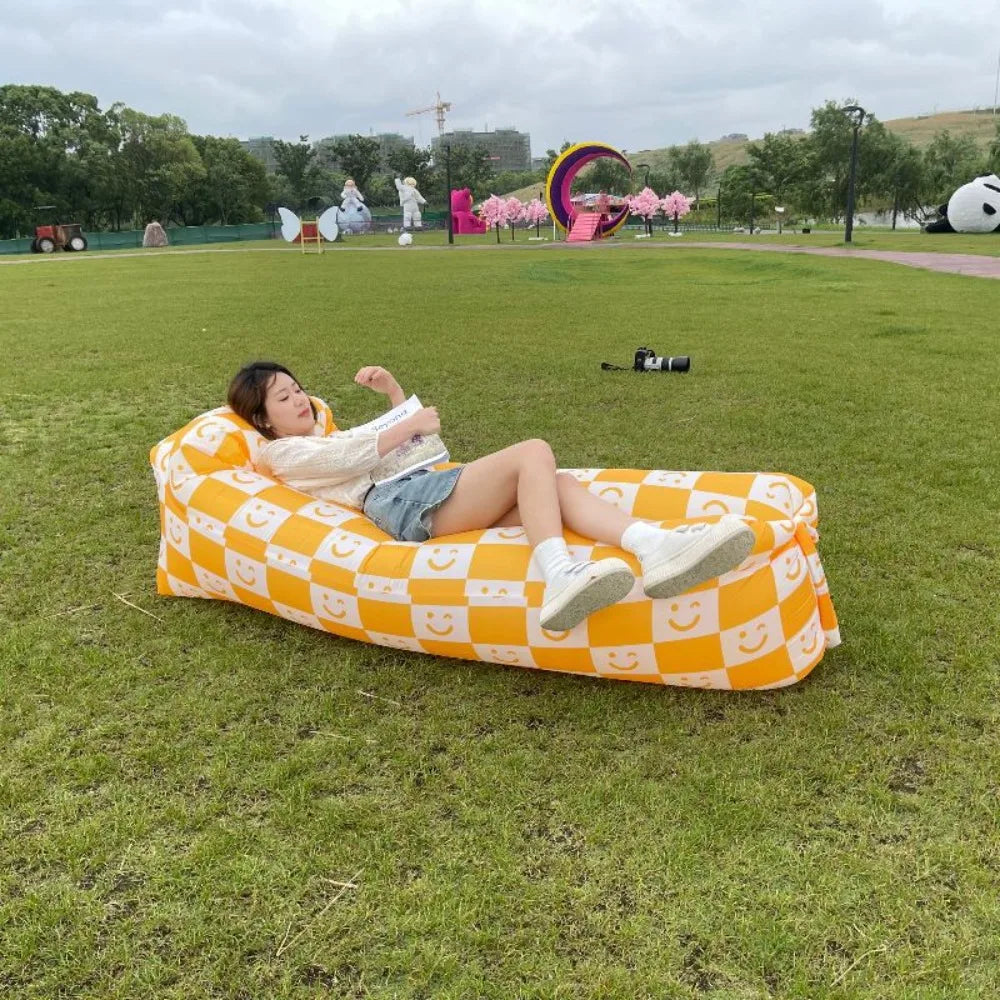 Portable Inflatable Sofa Outdoor Inflatable Sofa Camping and Picnicking Multi-scenario Portable Lightweight Inflatable Lazy Sofa