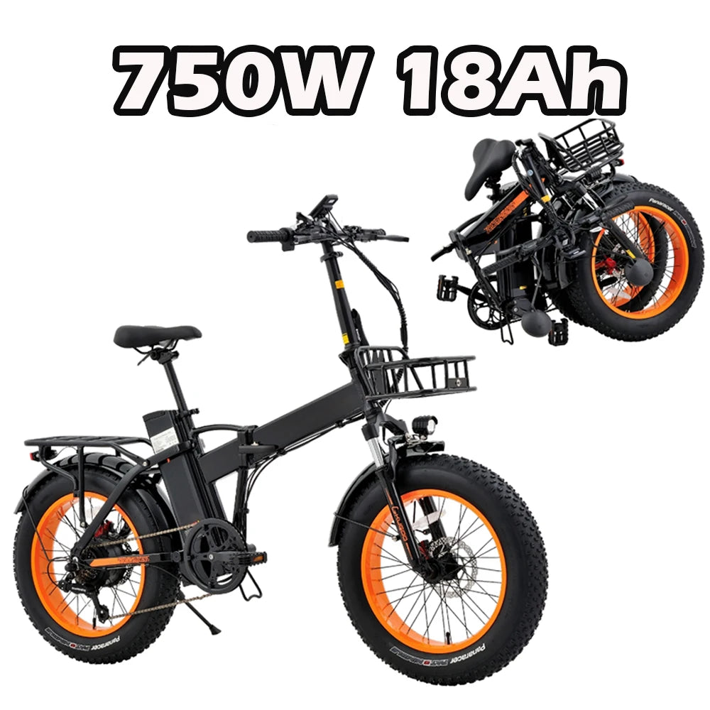 20" Folding e-bike Men and Women 1000W motor 45km/h and 48V 18Ah Removable lithium-ion Electric Bike Bicycle 7-speed