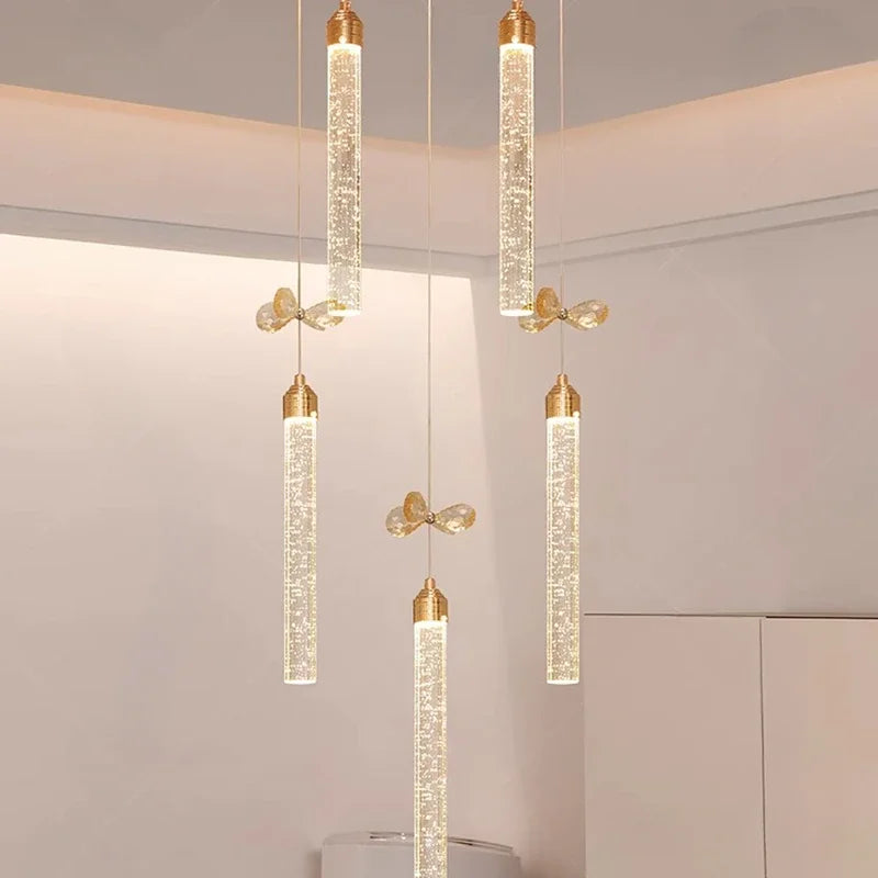 Modern home decoration salon lamps for living room smart crystal Pendant lights dining room indoor lighting