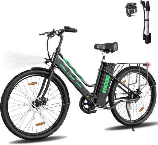 26 "Electric bike ELEKGO-pedal-assisted, 8.4Ah battery, 250W, LCD screen, city e-bike for adult, Range 35-70KM