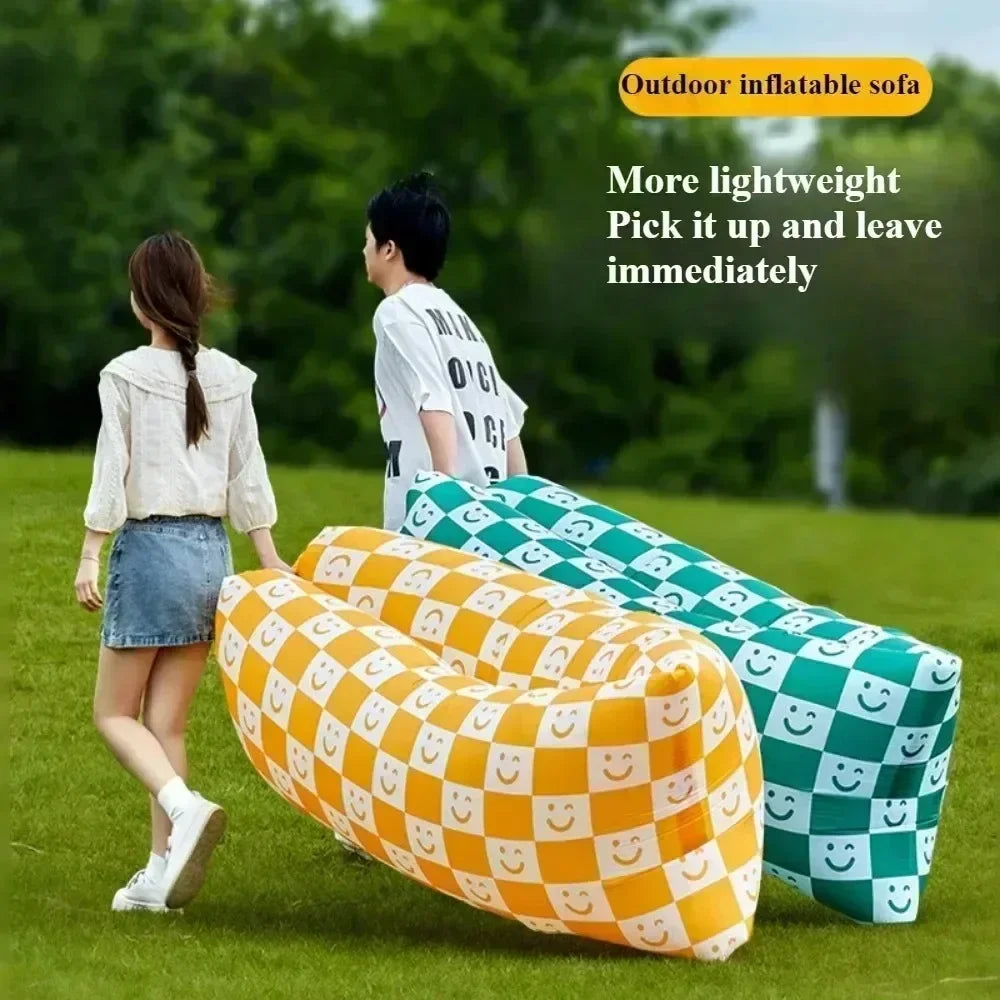 Outdoor Inflatable Sofa Comfortable Camp Picnic Multi Scene Lying Down Sofa Portable Lightweight Lazy Sofa Multifunctional
