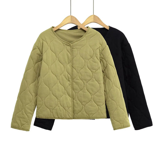 Women's clothing 2025 autumn new products European and American Korean fashion casual loose cotton jacket classic versatile