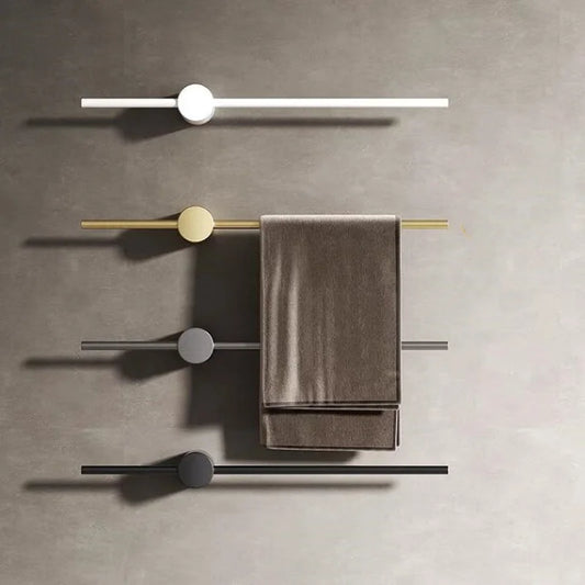 Bathroom Towel Rack Brass Wall-mounted Toilet Space White Bar Storage Rail Shelf Bathroom Hardware Set Accessories Hanger