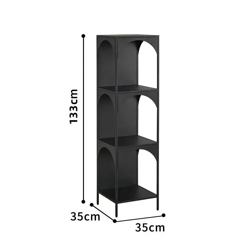Living Room Storage Racks Organizer for Room Bookshelf Decorations 3-tier Iron Shelf Cabinets Multifunctional Nordic Furniture