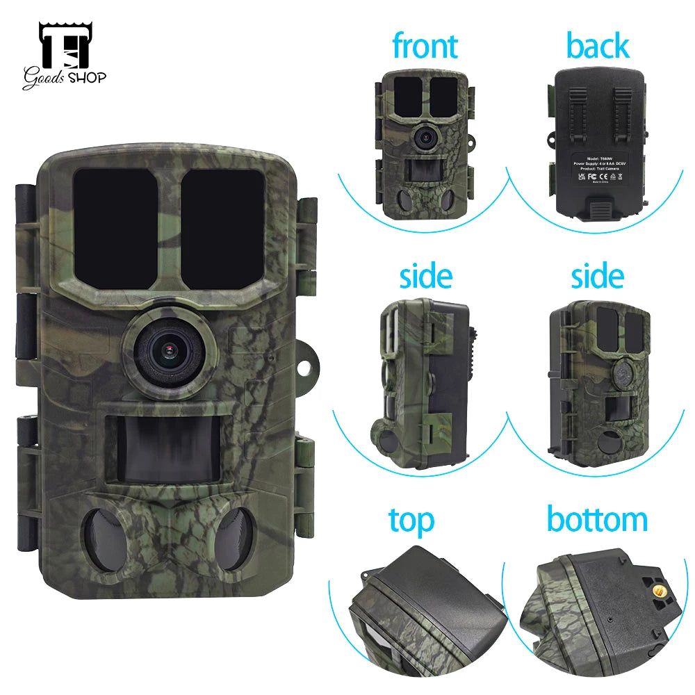 Hunting Camera IP66 Waterproof WiFi/Bluetooth Connection Program Control Hunting Camera Video Recording 0.2 Second Trigger Speed