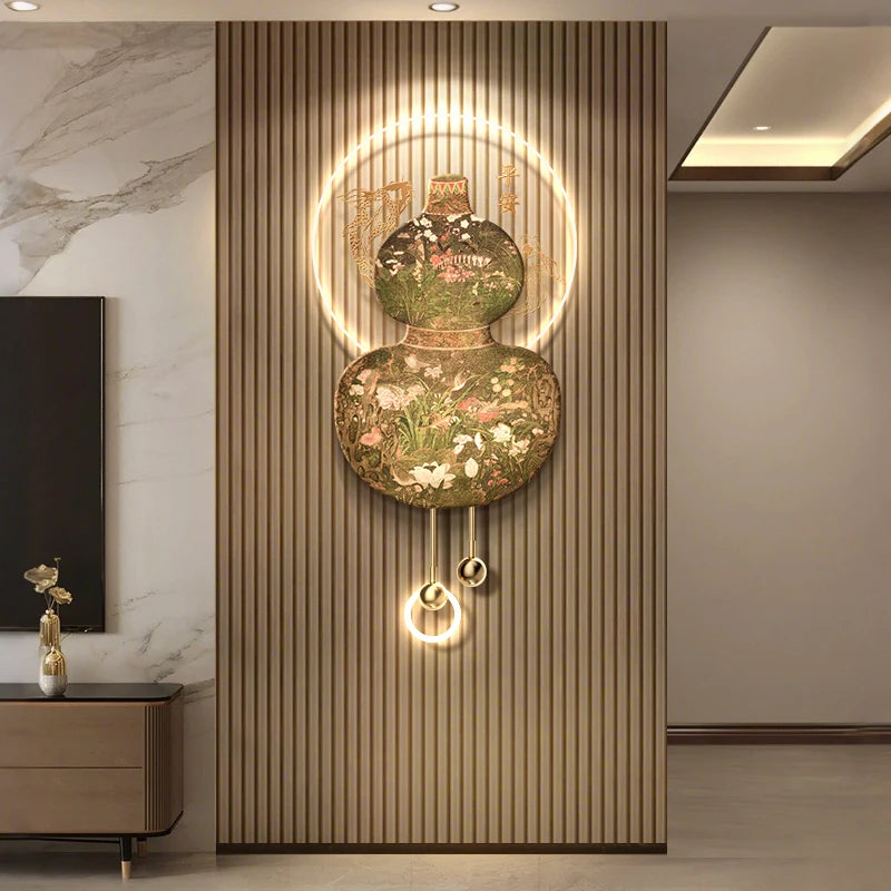 Home Decoration Modern LED Wall Light For Entrance Living Room Background Corridor Good Luck Hanging Painting Lustre Mural Lamp
