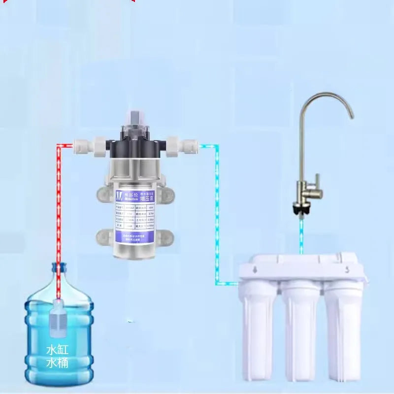 12V/24V self-priming water purifier faucet suction pump kitchen model 304 stainless steel household water purifier