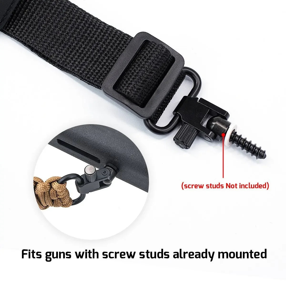 Hunting Holsters 2-point Harness with Swivels Durable Shoulder Pads Shoulder Strap Length Nylon Adjustable Shoulder Straps
