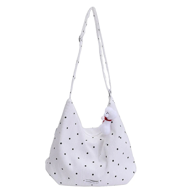 Handbags for women. Leisure bag women's 2025 new trend line light cloth shoulder bag large capacity class commuter tote bag