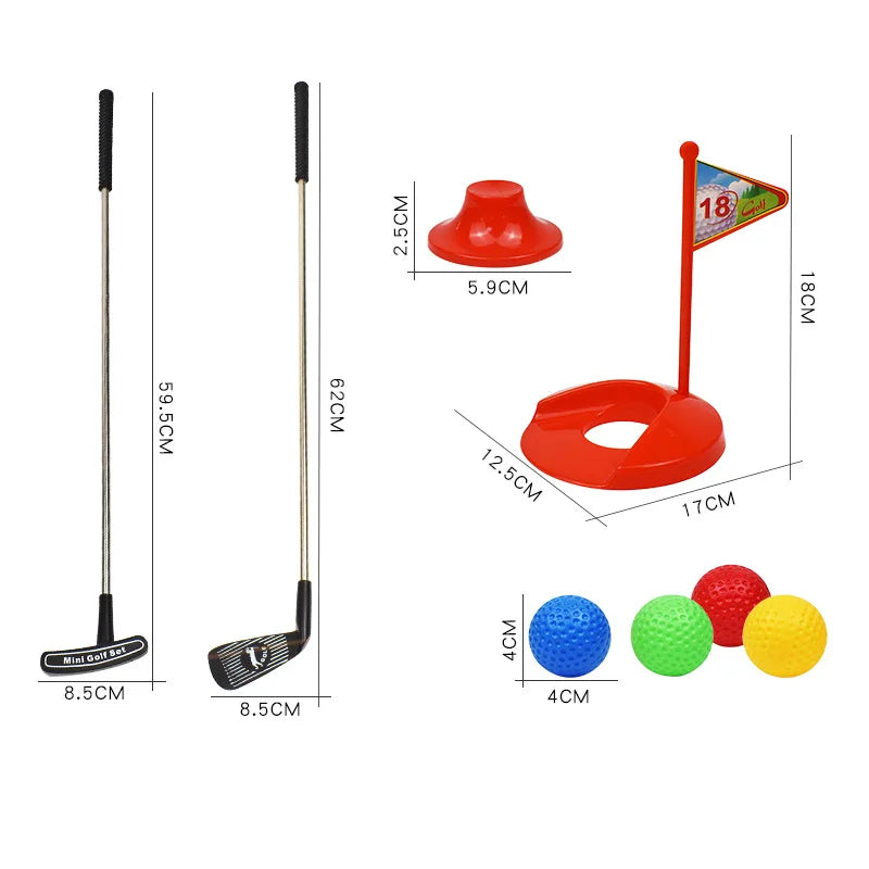 Kid's Indoor Outdoor Sports Toys Golf Club Sets Parent-child Interaction Develop Children's Athletic Ability Outdoor Games Toys