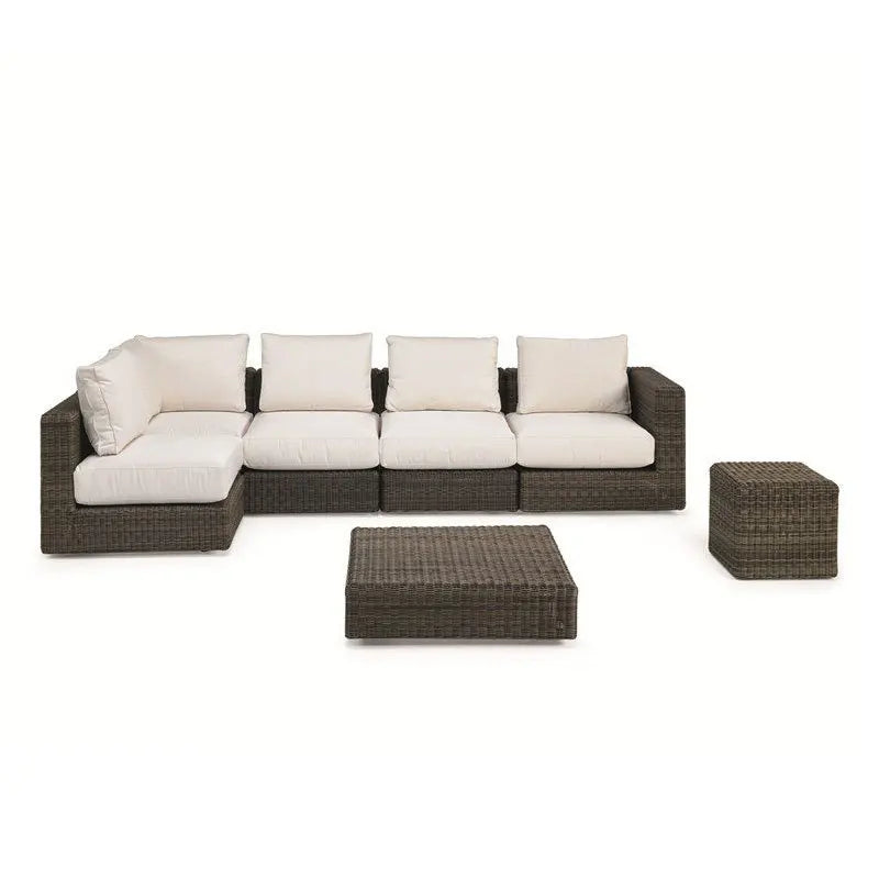 Outdoor rattan sofa combination balcony courtyard living room garden sun room round rattan outdoor model room villa leisure