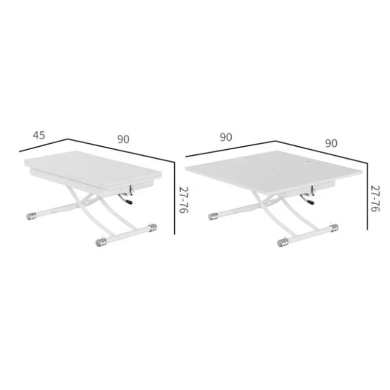 Multifunctional Dining Tables Lifting Folding Restaurant Tables Extendable Room Desk Dual-purpose Rectangular Dining Room Sets
