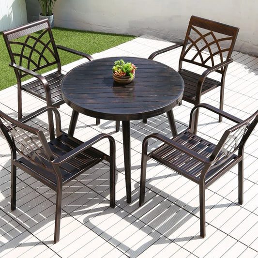 Aluminum Dining Table Outdoor Garden Living Furniture Aluminum Alloy Table Top for Patio Kitchen Small Apartment