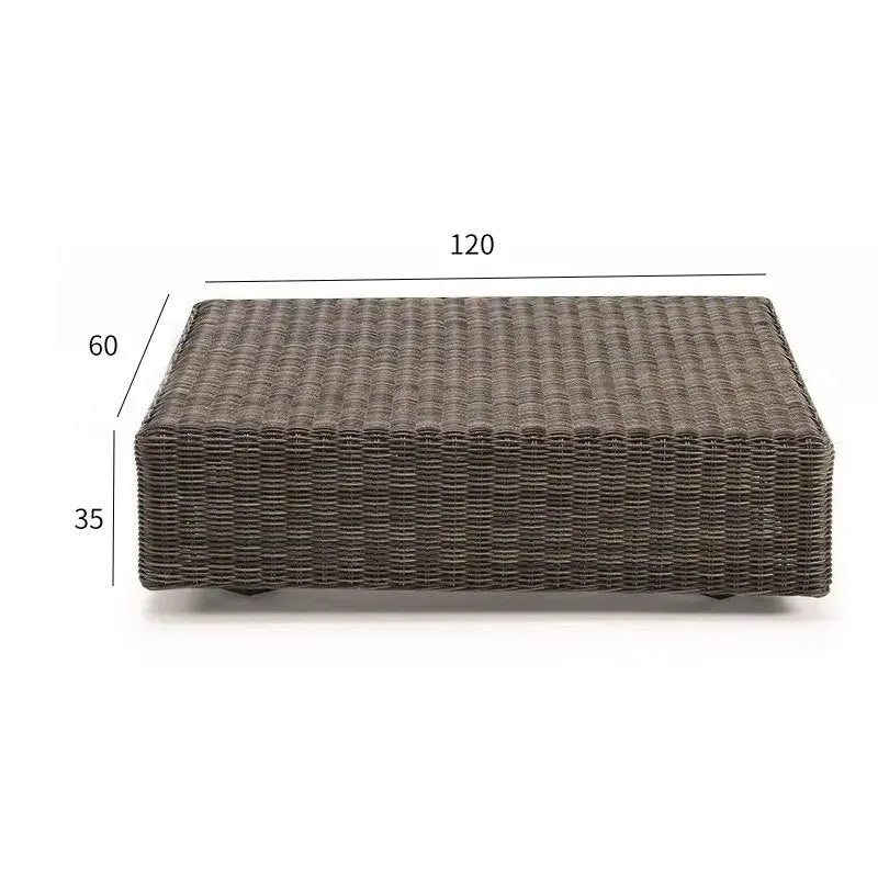 Outdoor rattan sofa combination balcony courtyard living room garden sun room round rattan outdoor model room villa leisure