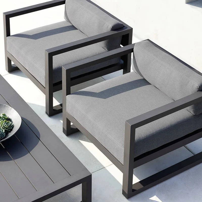 Outdoor Garden Indoor Sofa Set Furniture Waterproof Cloth Aluminum Sofa Set Outdoor Sofa Combination