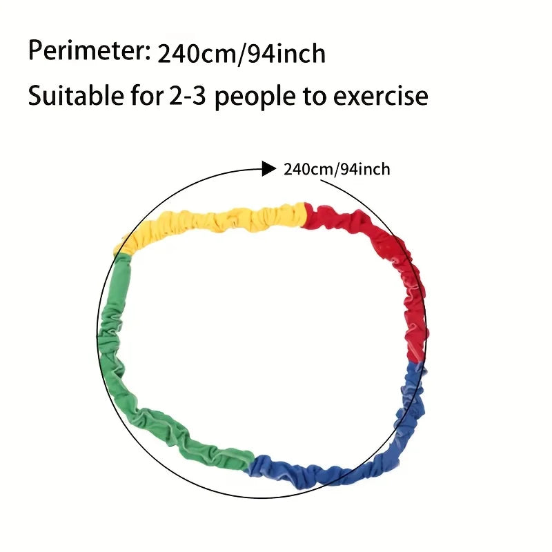 Outdoor Games Team Building Develop Sport Entertainment Toys Children Elasticity Rope Circle Running Push For Kids Sensory Ropes