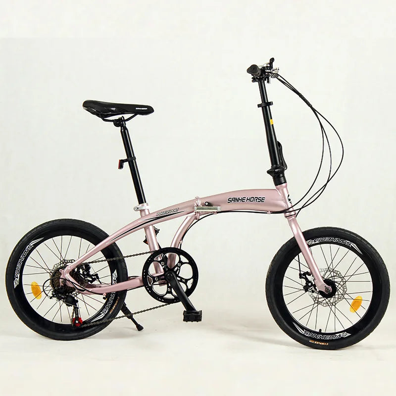 Folding Variable-Speed Bicycle for Male and Female Students, Lightweight and Portable, Cross-border Export for Driving, 20 in