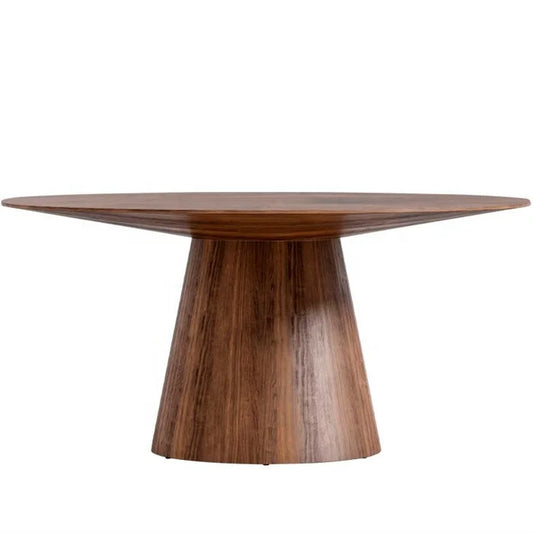 dining room furniture solid wood walnut veneer Round Pedestal Dining Table