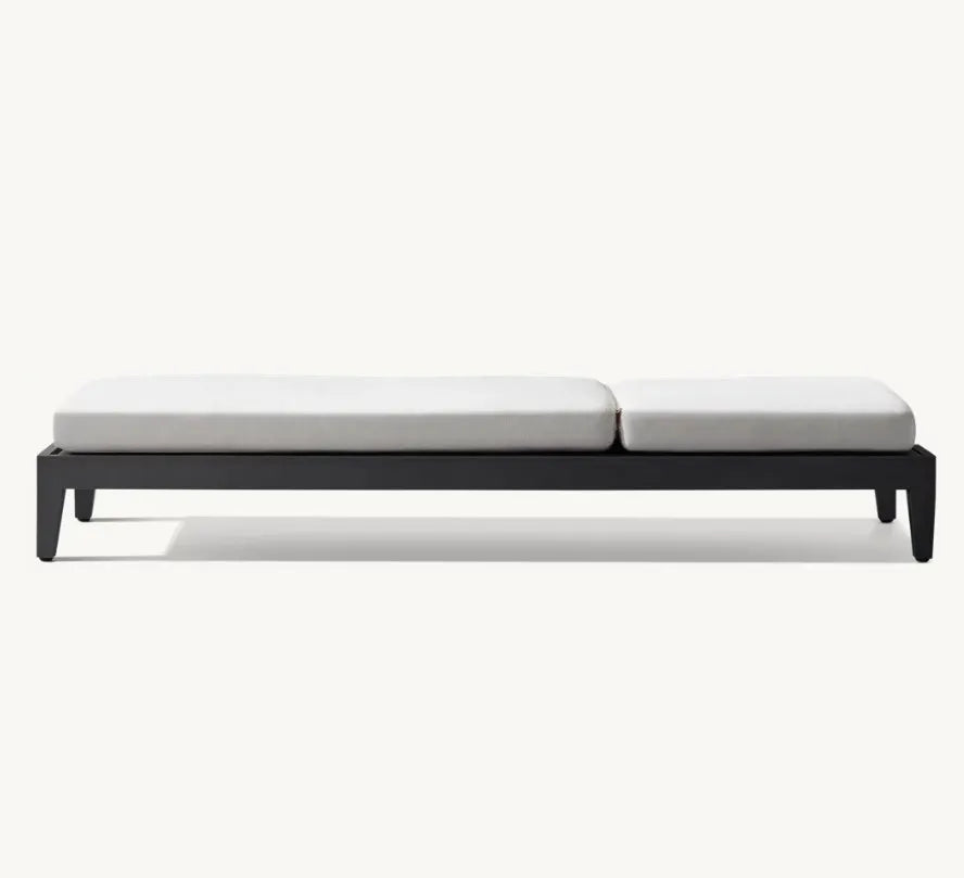 Aluminum Outdoor Furniture Patio Garden Sofa Outdoor Sunbed Single Chaise Lounge