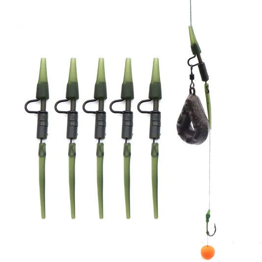 5 Set Helicopter Rig Fishing  Accessories Method Feeder Hook Boilie Fishing Swivels Lead Clip Anti Sleeve For Fishing Tackle