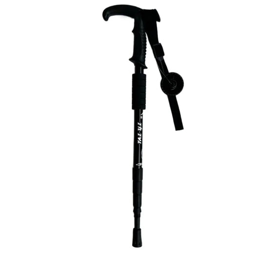 Travel Accessories 4 Section Trekking Poles Non-slip Folding Walking Stick Portable Multifunction Foldable Crutches Hiking