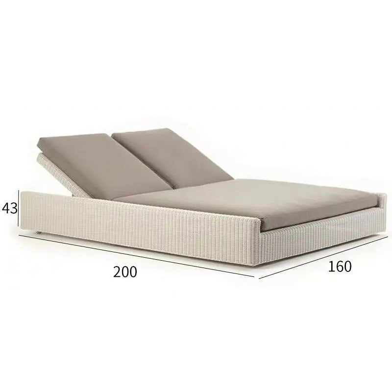 Outdoor rattan sofa combination balcony courtyard living room garden sun room round rattan outdoor model room villa leisure