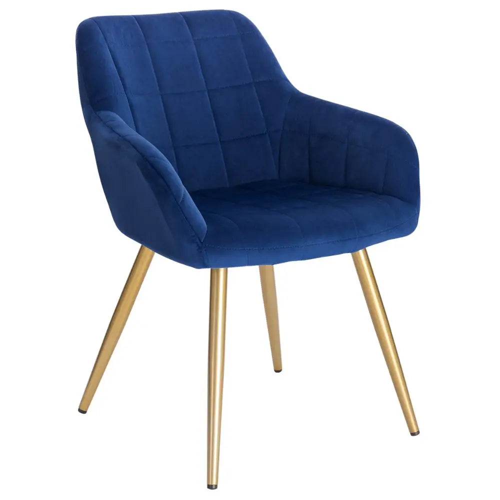 1PC Dining Chair Steel Legs Tub Chair Armchair Backrest Leisure Counter Lounge Living Room Chair Restaurant Kitchen Furniture
